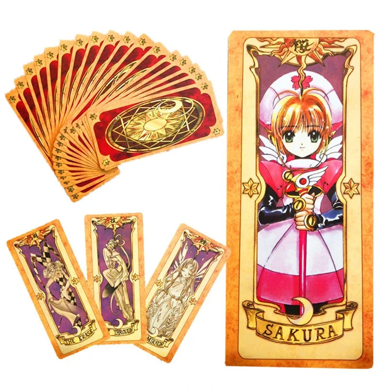 Board Game Youtube - 2024 60 ピース/セットアニメキャプター木之本桜花コスプレタロット紙ポーカーカードボードゲーム小道具アクセサリー NM31