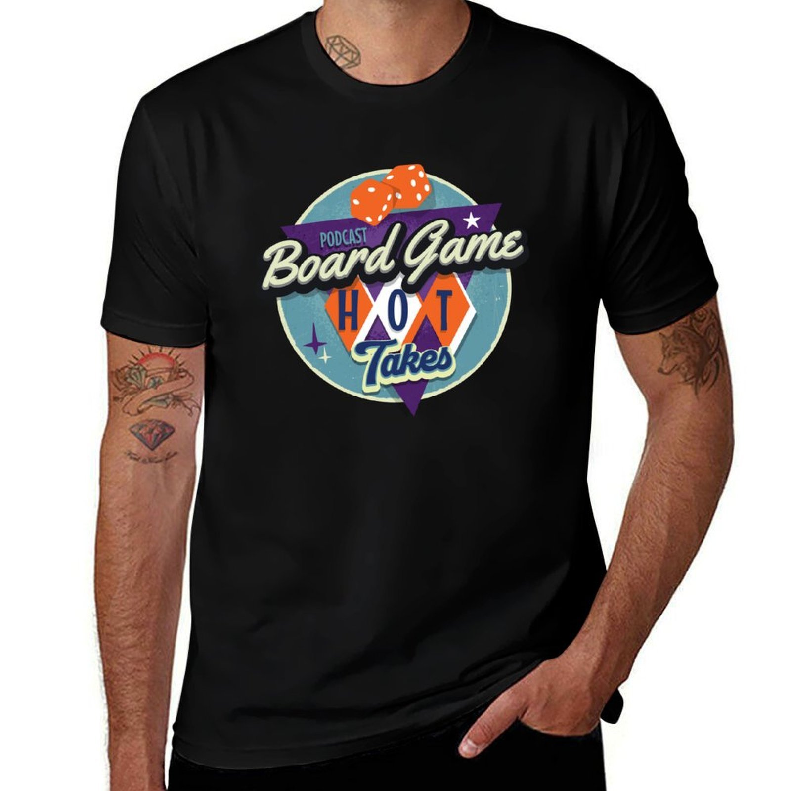 Board Game Logo - ボードゲーム ホットテイクス ポッドキャスト ロゴ Tシャツ ベーシック