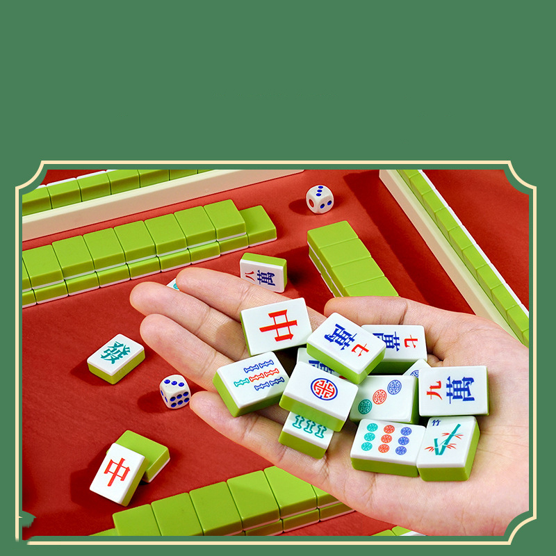 Board Game Mahjong - 麻雀セット、携帯用旅行麻雀、集まり用テーブルゲーム、ハロウィンやクリスマスの贈り物