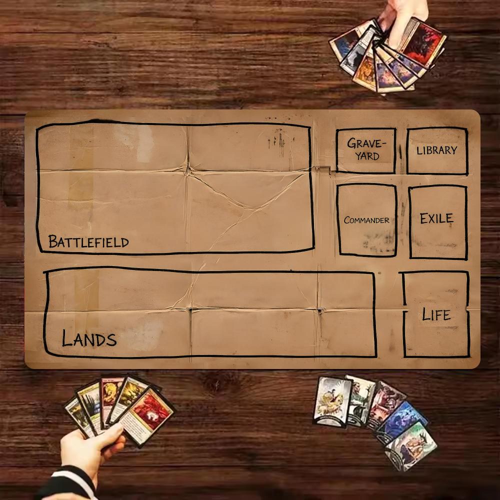 Board Game Zone - 段ボール製ボードゲームゾーンマジックパーティーゲームマット耐久性のあるゴム製TCGゲーム用マット24インチ×14インチマウスパッドオフィスデスクマットユーザーフレンドリーなデザイン