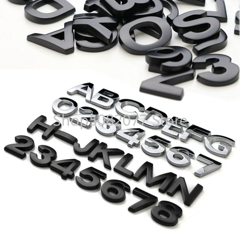Board Game Logo - DIY文字数字アルファベットメタルエンブレム25mm 30mm全車種対応 ゲームオーバー トランクフェンダー ネームプレートロゴステッカー