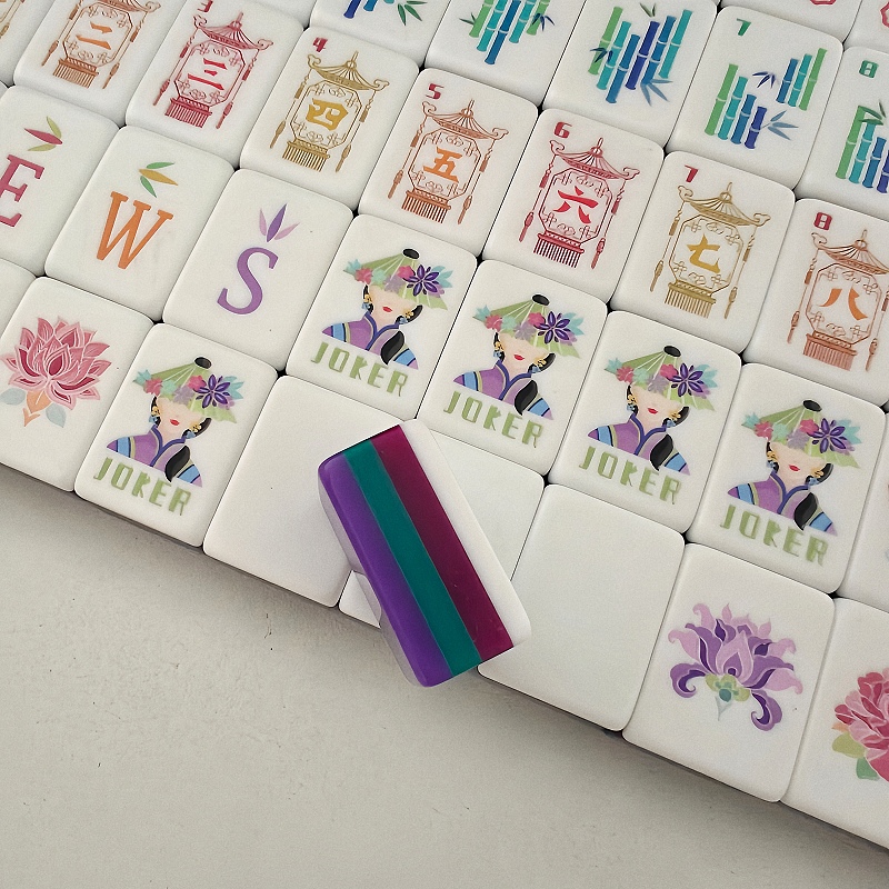 新入荷 ディープパープル 4層アクリル麻雀セット、160枚の - Board Game Mahjong のレビューと価格