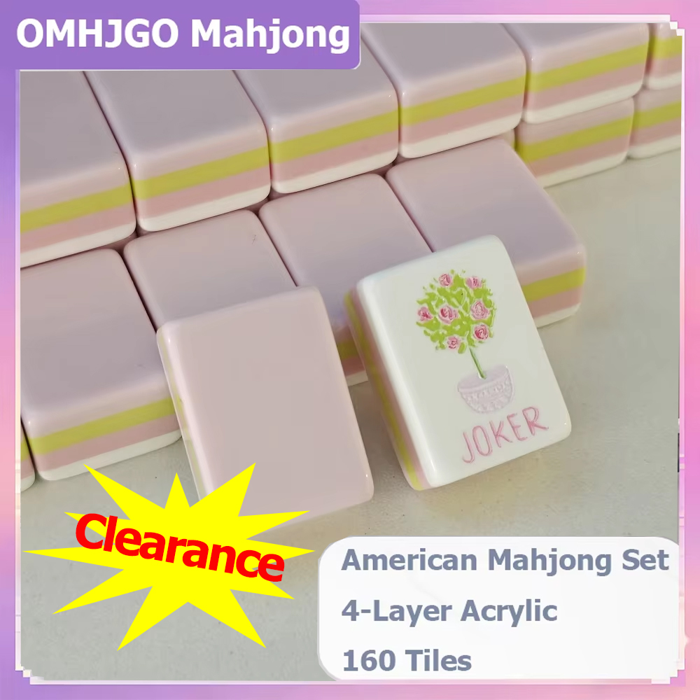 人気商品 4層アクリル製アメリカン麻雀セット 160枚の牌  - Board Game Mahjong のレビューと価格