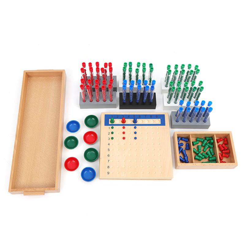 子供用の木製ボード付きの長い分割チューブ、モンテッソーリ数学 - Board Game Youtube のレビューと価格