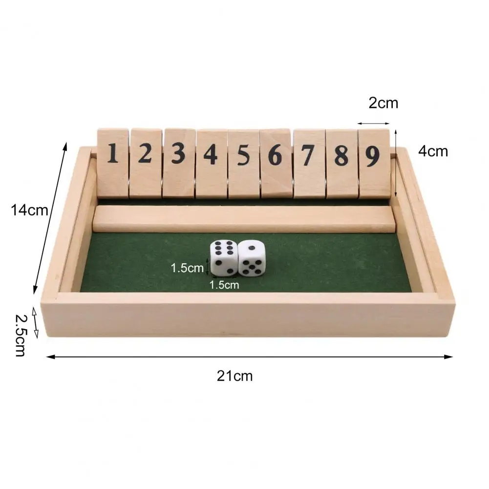 2-4 プレーヤー木製数学フラップ & ダイスボードボックス - Board Game Review のレビューと価格