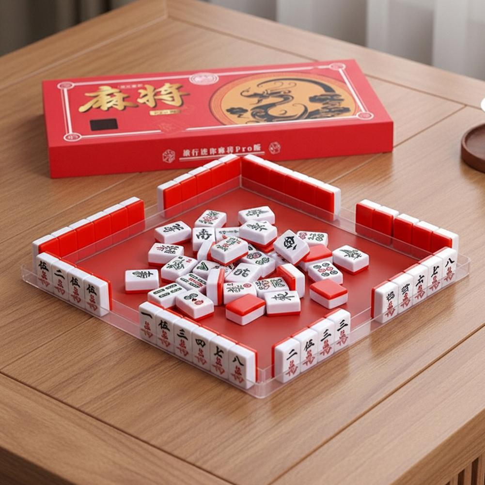 ポータブル旅行用ミニ麻雀セット 旅行用麻雀セット 収納ボック - Board Game Mahjong のレビューと価格