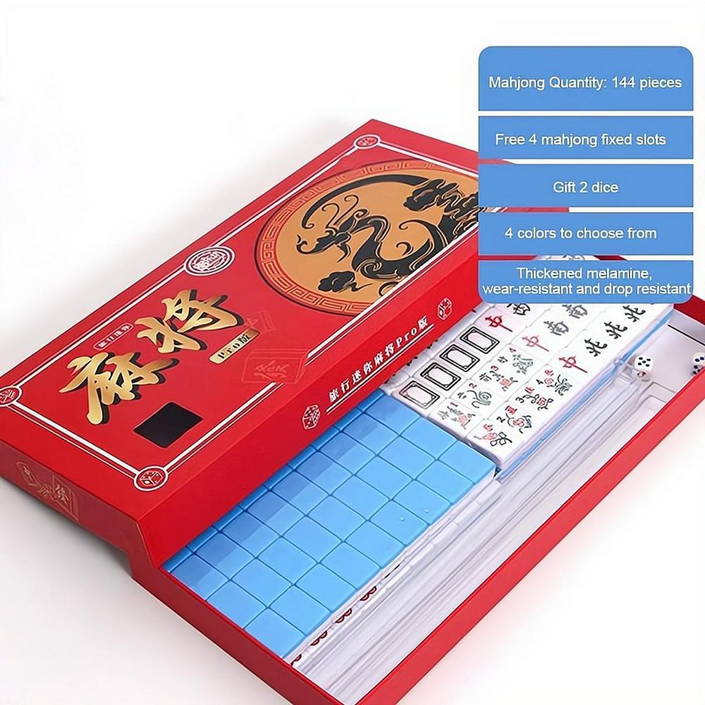 ポータブル旅行用ミニ麻雀セット 旅行用麻雀セット 収納ボック - Board Game Mahjong のレビューと価格