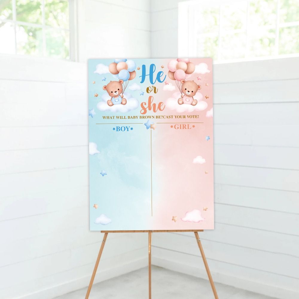 ステッカー付き性別発表投票ゲームお祝い用紙製男の子または女の - Board Game Or Boardgame のレビューと価格
