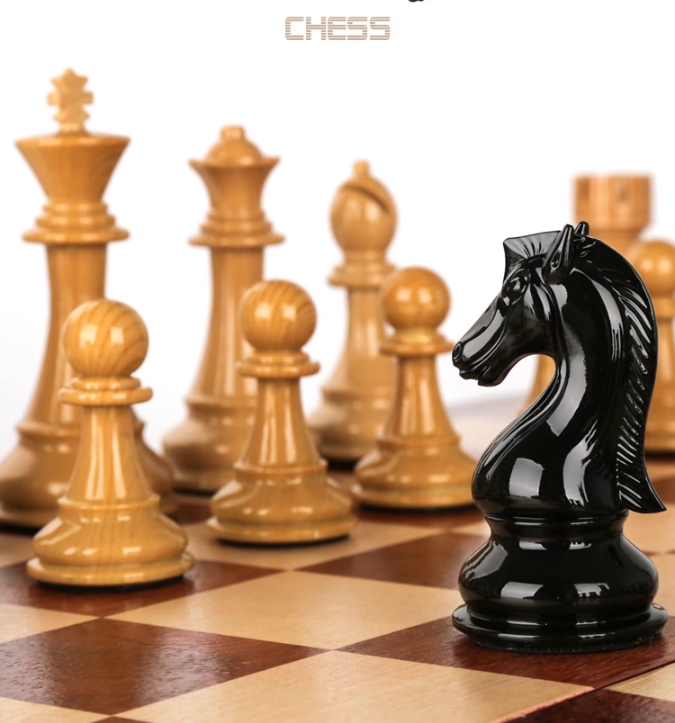 3 in 1木製チェス折りたたみ式便利なチェスセットマルチサ - Board Game Logo のレビューと価格