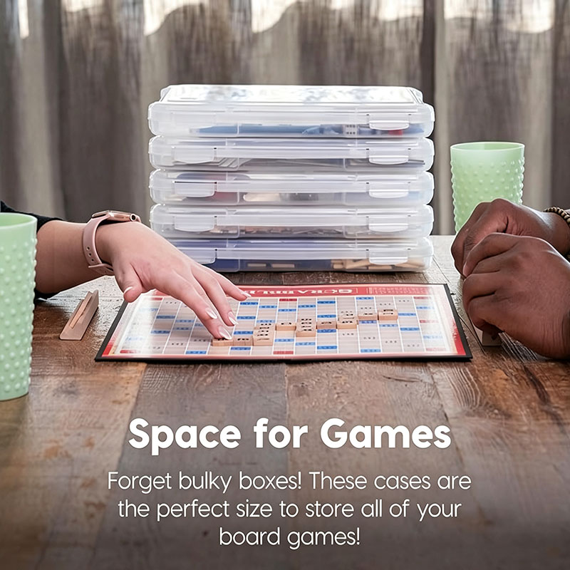 2個入り透明スリムボードゲーム収納ケース、スナップ蓋付き、パ - Board Game Review のレビューと価格