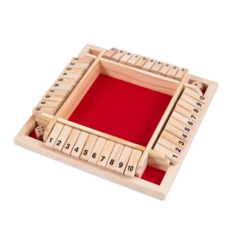 木製サイコロ ボードゲーム 4 人用ボックスを閉じる フラッ - Board Game Review のレビューと価格