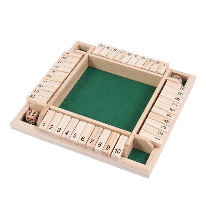 木製サイコロ ボードゲーム 4 人用ボックスを閉じる フラッ - Board Game Review のレビューと価格